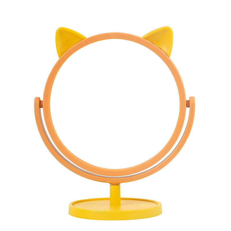 Table makeup mirror dormitory net red INS vertical small mirror wholesale home desktop round plastic dressing mirror