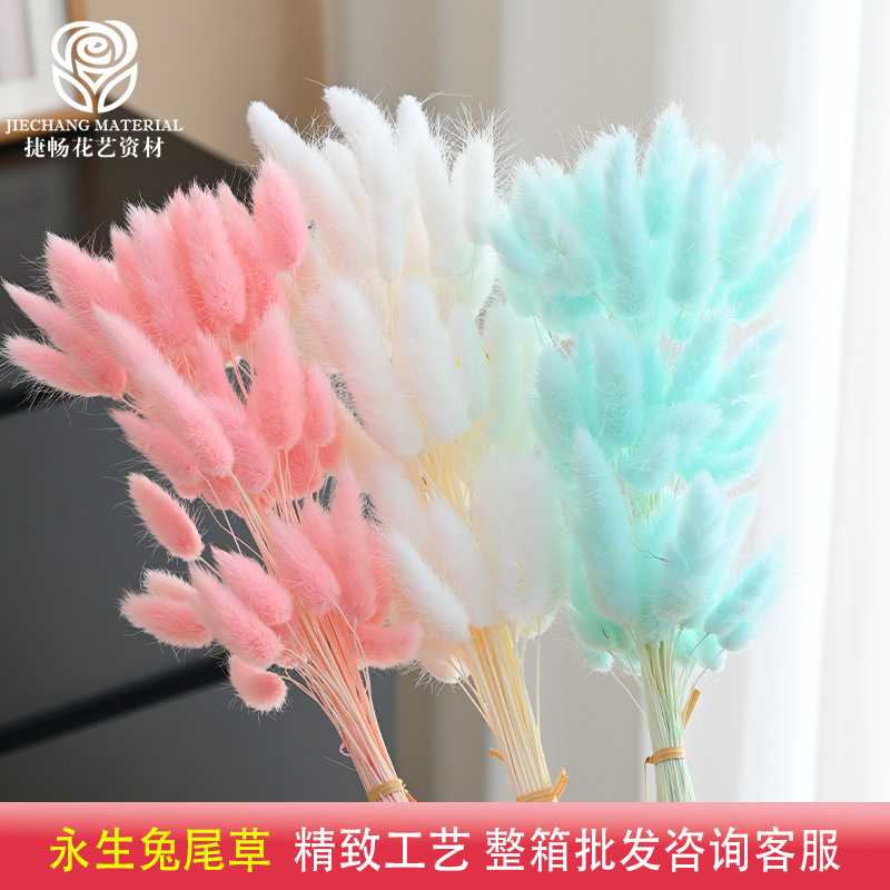 干花批发高级仿真花束手工永生花兔尾草
