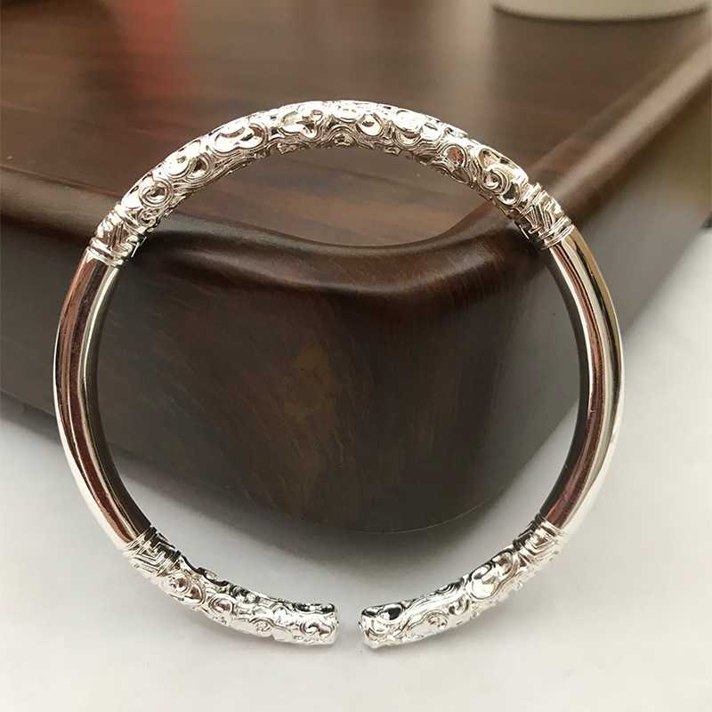 Yanyu Ruyi Gold Hoop Bracelet Men's Personality Aggressive Solid Bracelet Xiangyun Open Bracelet Factory Outlet