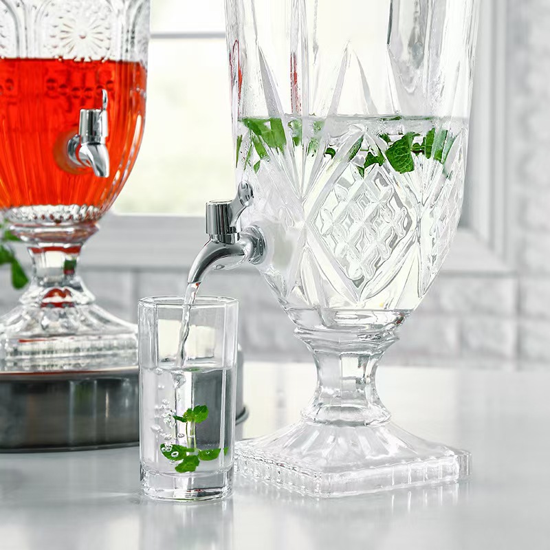 Glass fruit juice with water faucet Nordic commercial hotel buffet…