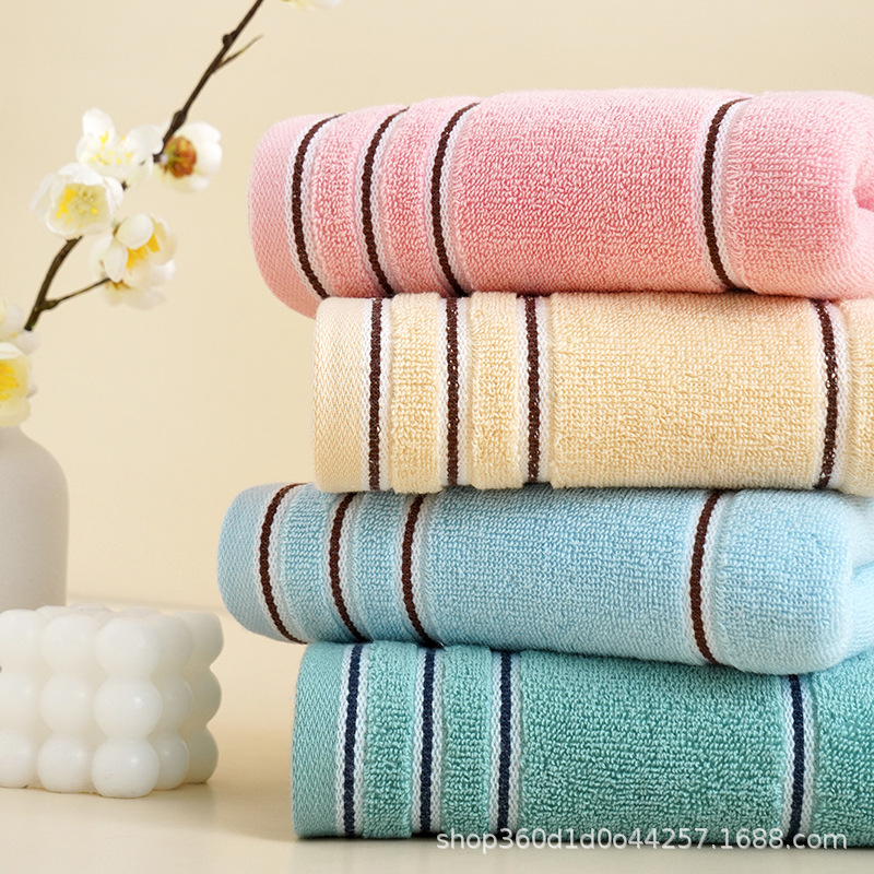 Manufacturer wholesale pure cotton towel face wash towel plain off-grade hotel logo soft household absorbent thickened towel