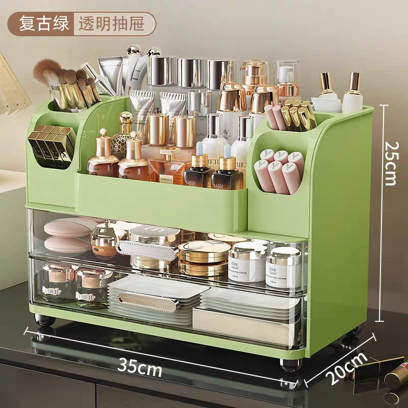 Table storage box, makeup box, dressing table, storage system, high-quality style