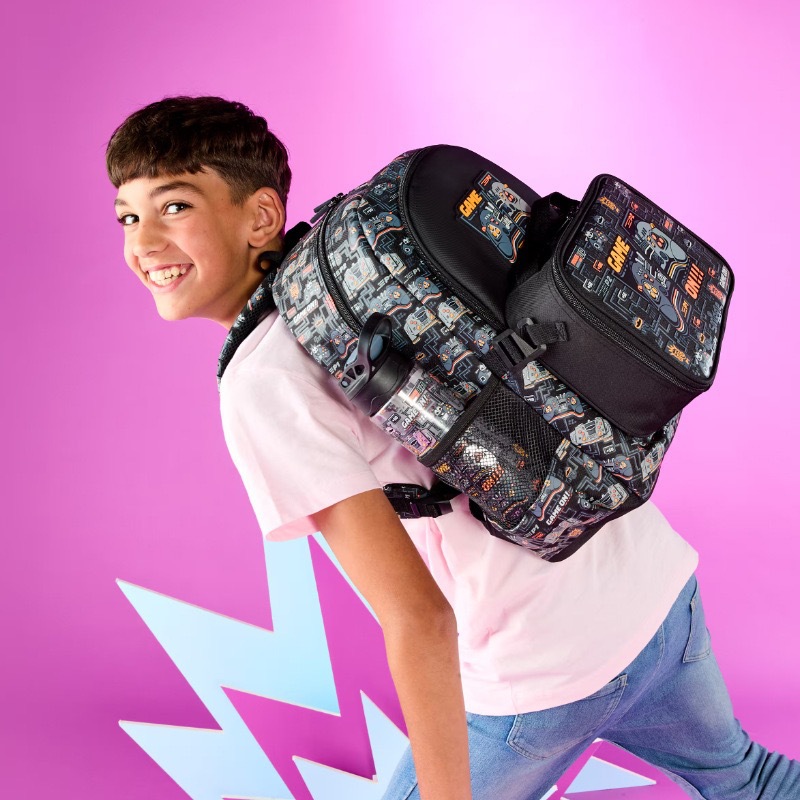 Australia Smiggle serie de juegos infantiles cartoon mochila de hombro de estudiantes bolsas de comida bolsas de lápiz