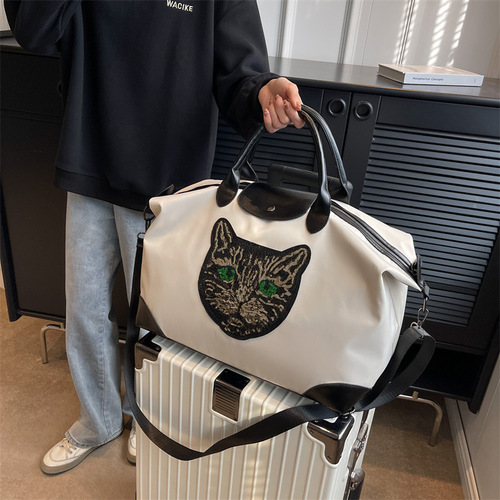 Travel bag, cat short-distance small luggage bag, lightweight large-capacity accommodation storage bag for maternity, sports and fitness bag wholesale