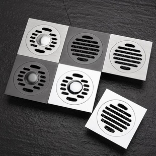 Stainless Steel Floor Drain with All-Copper Core for Bathroom, Shower Room, Hotel, Home Use, Anti-Odor Device, Dual-Purpose Floor Drain for Engineering Projects