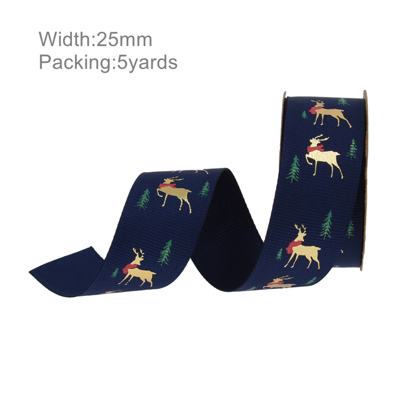 16 transfronteriza AliExpress cinta de Navidad cinta impresa embalaje de regalo Navidad cinta decorativa 5 yardas en stock