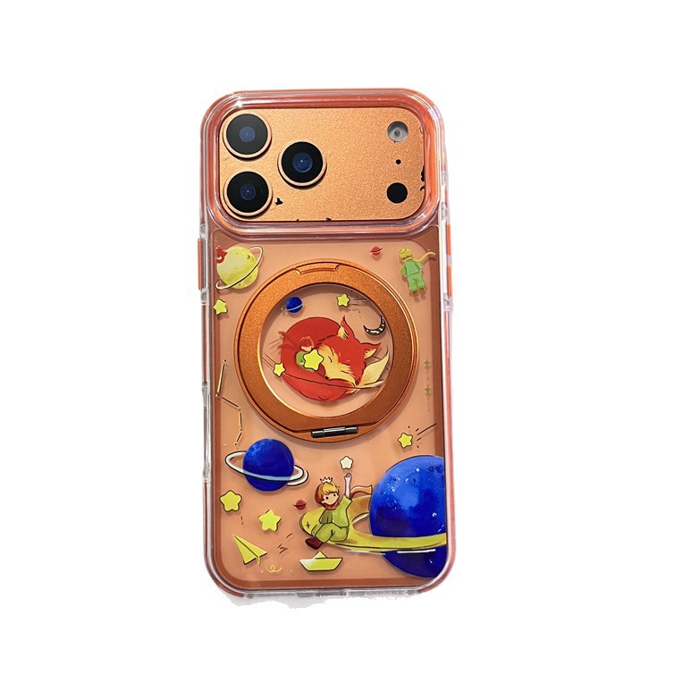Cute European And American Anime Prince Fox Stand Case Suitable For IPhone 17, Fruit 16 Pro Max/15/14 Phone Cases_voghion.com