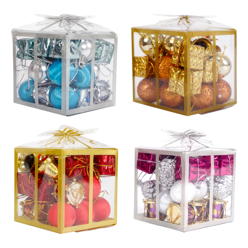 Nuevos colgantes de Navidad, bolas de colores, campanas, cajas de regalo, decoraciones de Navidad, árboles de Navidad, accesorios de colgantes DIY