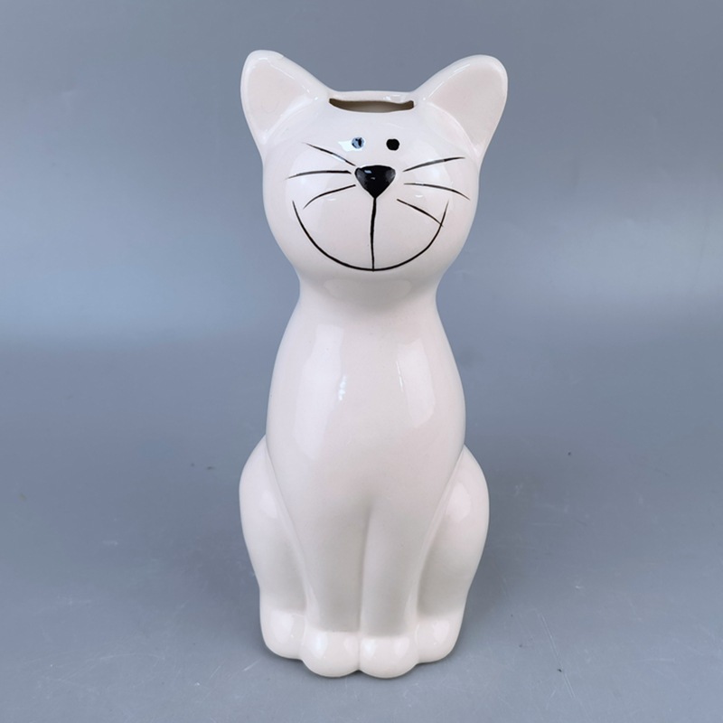 Cerámica personalizada acondicionador de aire acondicionado pared enchufe negro y blanco gato modelado humidificador de aire acondicionado en relieve vaporizador de aire moderno simple viento