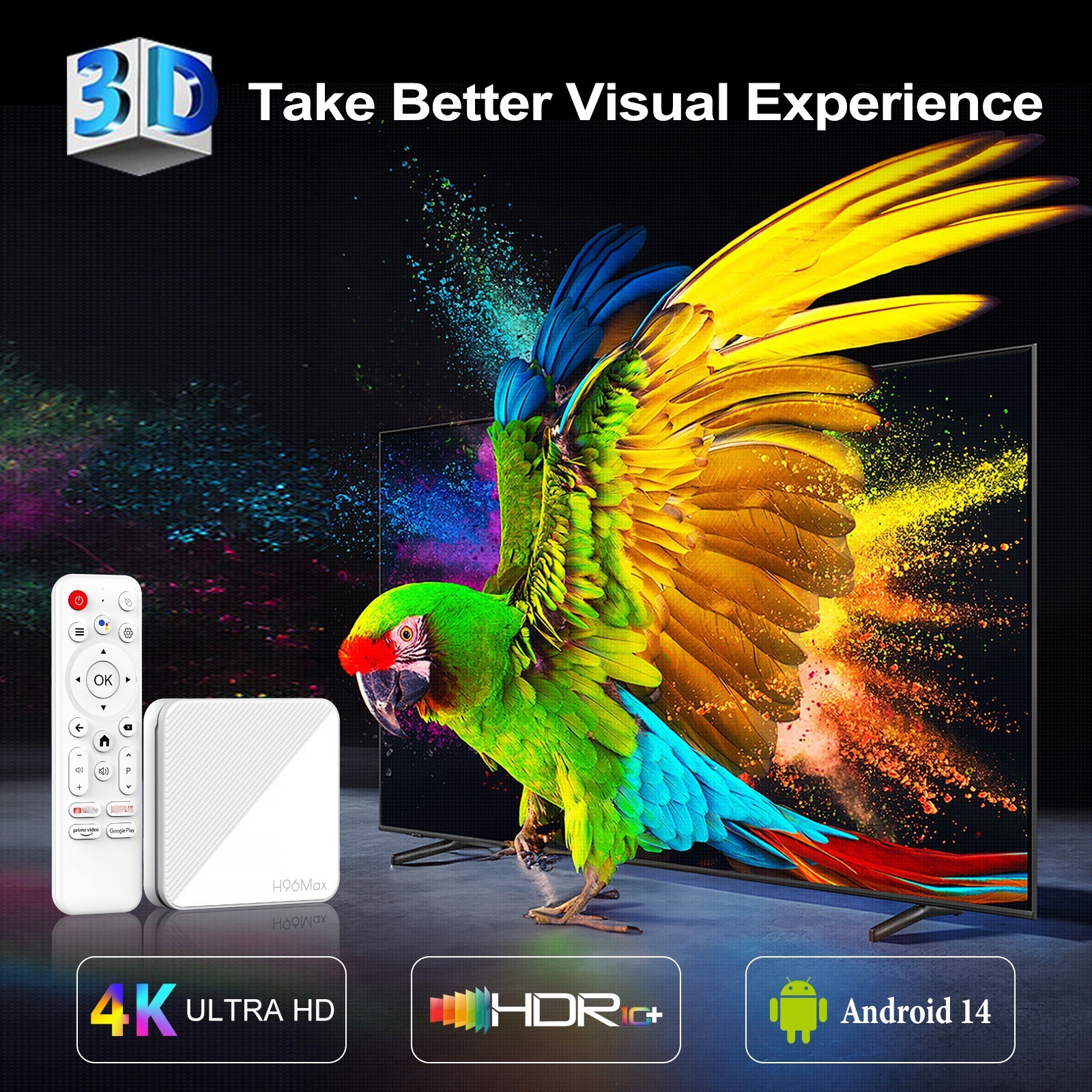 Nuevo producto H96MAX H313 decodificador Android 14 5g wifi6 caja de televisión 4K HD caja de televisión transfronteriza