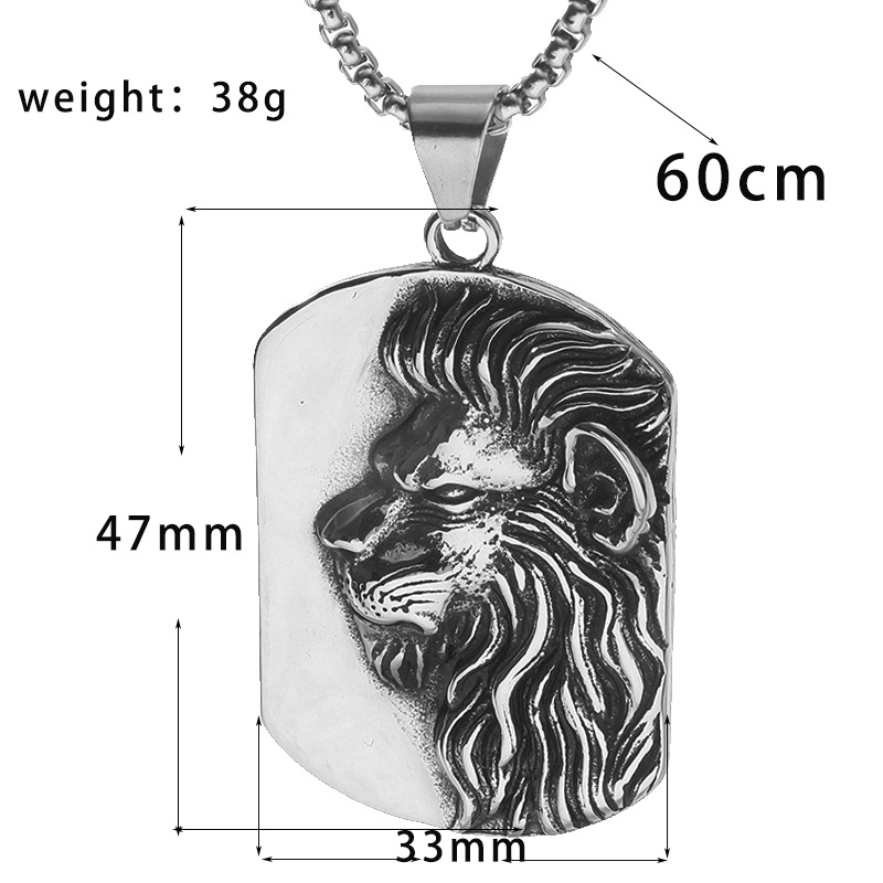 Fashion Lion Head Alloy Necklace Wholesale display picture 6