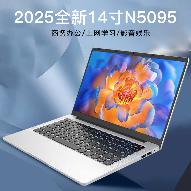 Cross-Border Supply of Brand New 14inch N5095 Satchel Business Office Internet Access Thin and Light Gaming Laptop