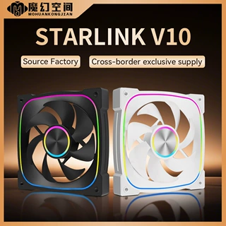 跨境专供 星链V10 12CM机箱风扇电脑主机散热风扇ARGB神光同步PWM