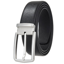 钢针扣男士腰皮带  新款头层牛皮皮带LY35-61470-8