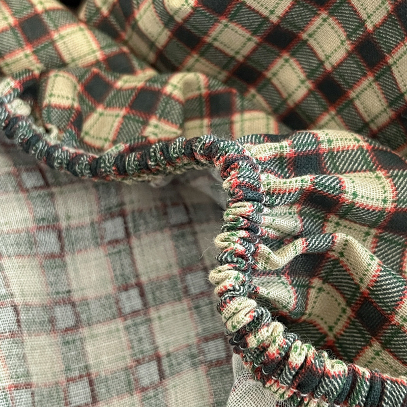 2025 nuevo estilo Clase A de algodón de grado materno e infantil Hilo de una sola capa a cuadros Sencillo de cama de textiles para el hogar Nantong simple Funda de cama