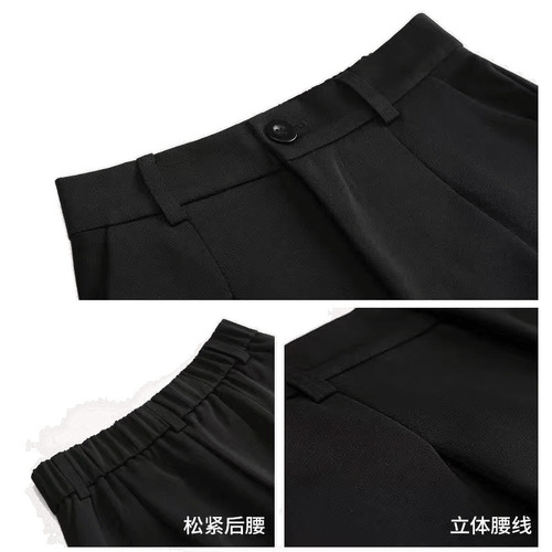Suits and shorts for women's summer thin new style high waist slimming loose medium trousers casual polyester/polyester (