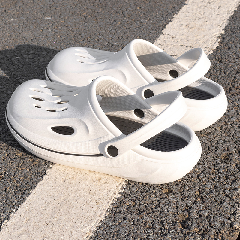 eva Hole Shoes Men's Summer Non-slip 2023 New Thick Sole Deodorant Outerwear Sandals Beach Baotou Slippers for Men