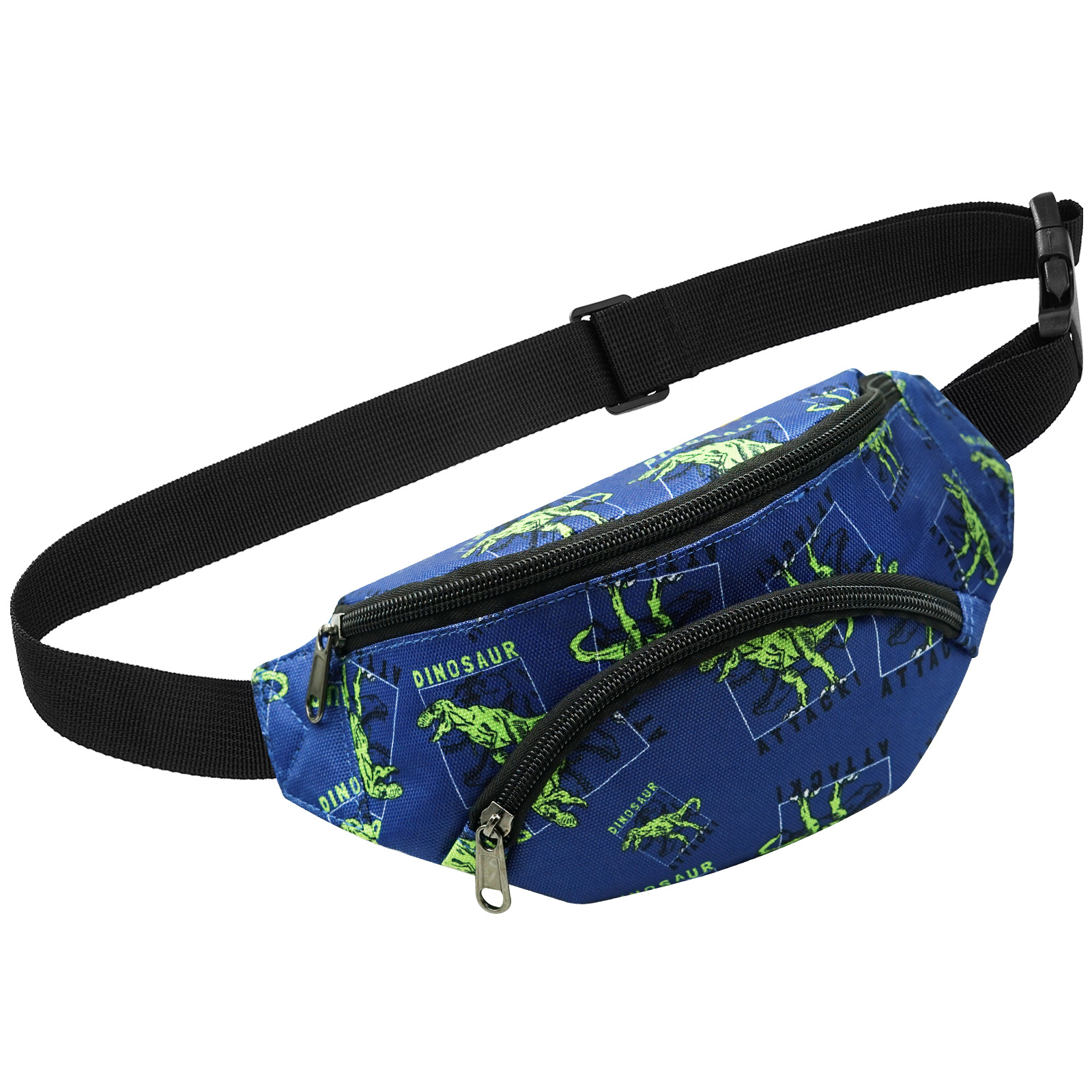 파란색 배경에 공룡