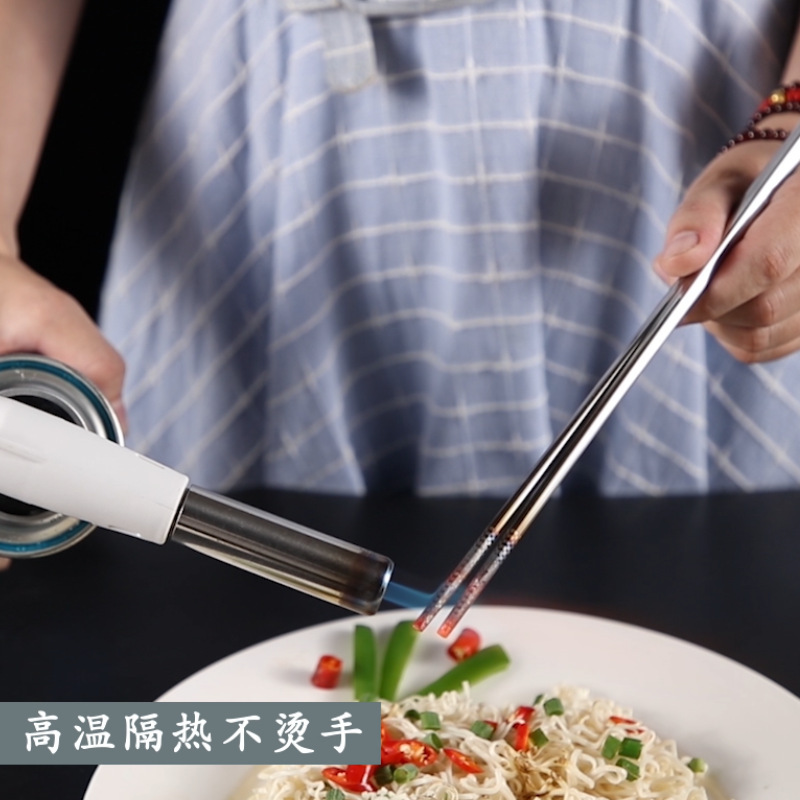 316ステンレス鋼製角型箸 家庭用食器 個性的なキッチン断熱中空韓国風ファミリーセット 滑り止め銀箸|undefined