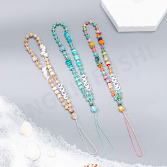 Cross-border creative new 13pro mobile phone case lanyard colorful acrylic mobile phone pendant short mobile phone lanyard for women