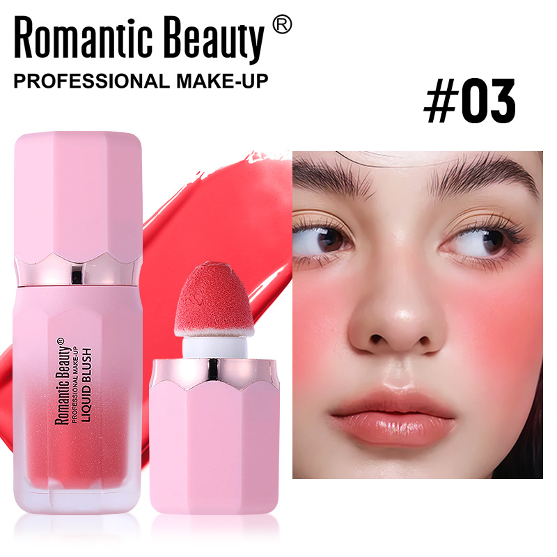 El blush líquido transfronterizo es un blush polivalente, un blush mate, un blush de color natural duradero.