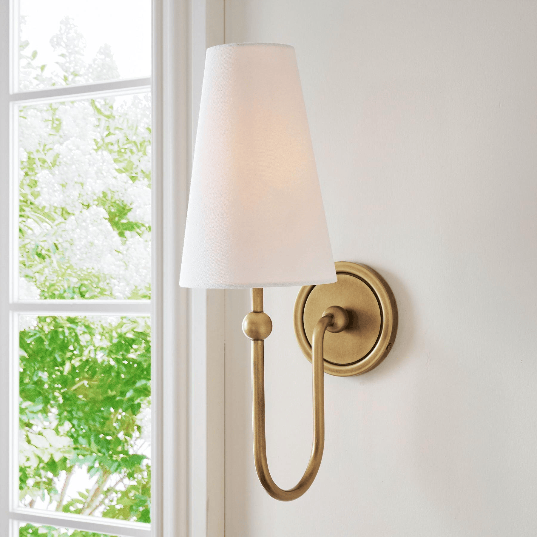 French-Style Vintage Bedroom Bedside All-Copper Linen Wall Lamp, Retro Simple American-Style Living Room Corridor Bathroom Mirror Front Lamp
