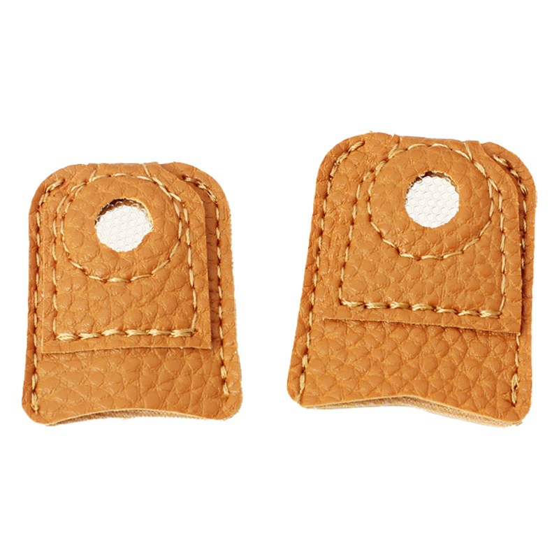 Кожаный наперсток Бытовой ручной работы DIY Защитное снаряжение монетного типа защитный рукав чехол для пальца материал из искусственной кожи