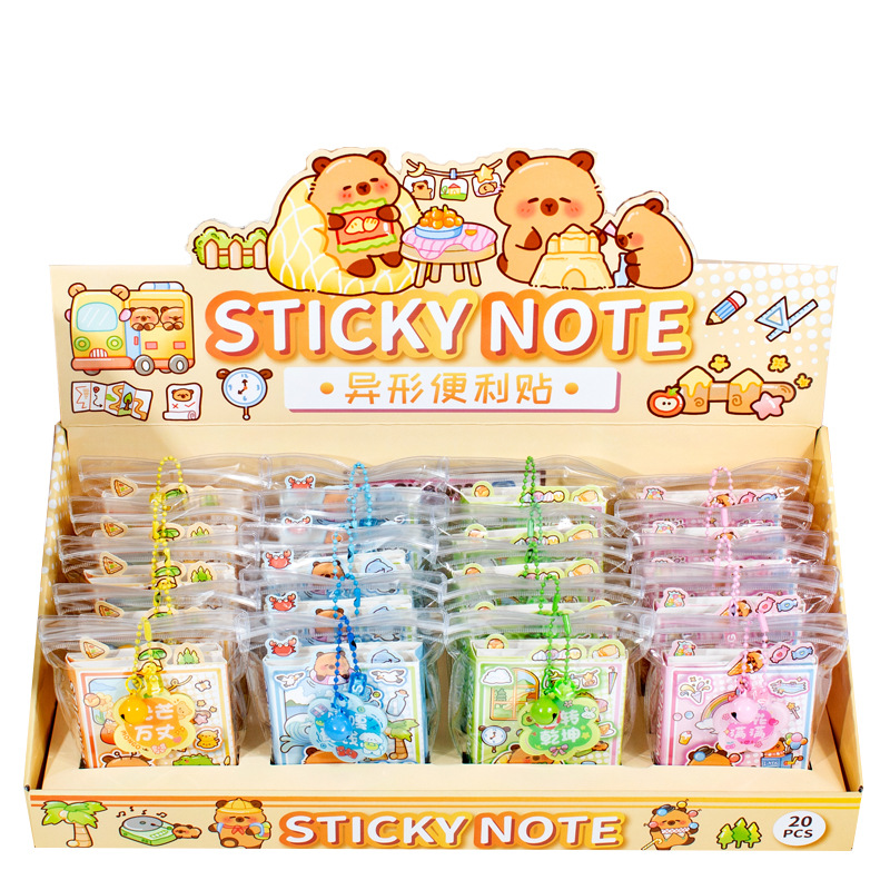 Capi Bell 40% de descuento en notas adhesivas Bolsa ziplock de alto valor Libro de visitas portátil Papel de notas rasgable Papelería para estudiantes de primaria