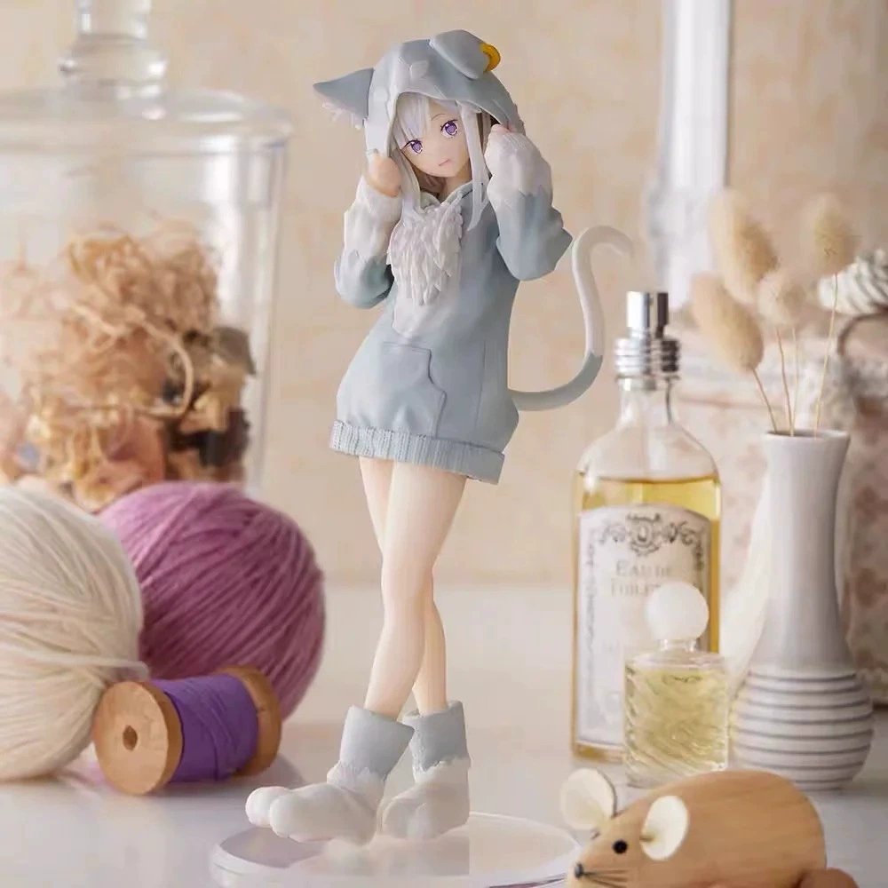 Ручная работа: фигурки из Re:Zero — Эмилия, Рэм и Рам, 15 см, в коробке (набор)