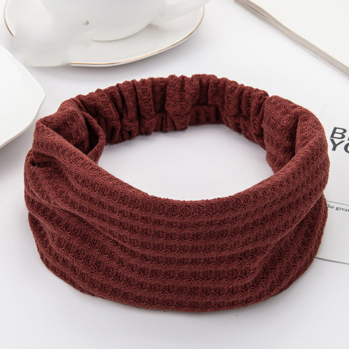 Korean Wide Edge Hairband Covering Gray Hair Headband Postpartum Washing Fabric Head Scarf Headband Warm Head Cover Hair Accessory