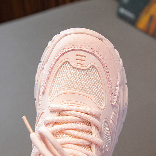 Girls Shoes 2024 Spring Children's Sports Shoes Mesh Breathable Little Girls Shoes Non-Slip Boys Casual Running Shoes