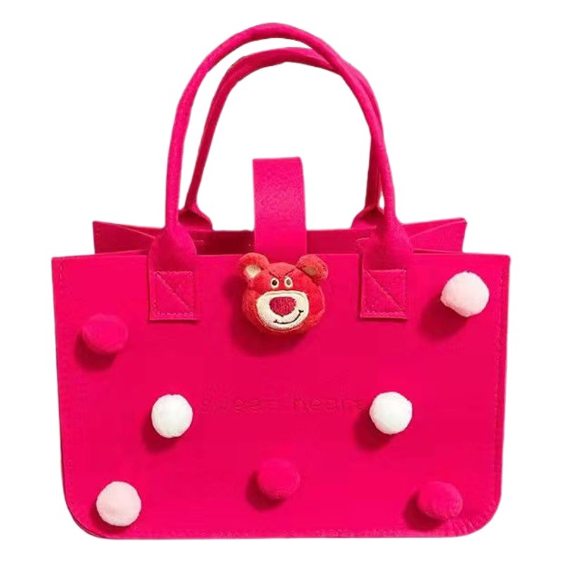 Bolso de regalo de cumpleaños de vino de luna llena bolsa de regalo de dibujos animados de fieltro bolso de regalo de dibujos animados