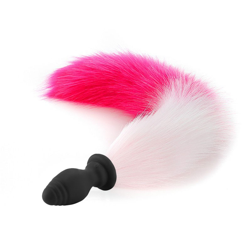 Sexy reemplazable Fox cola de silicona vibración anal plug back corte masturbación SM suministros para adultos entrega al por mayor