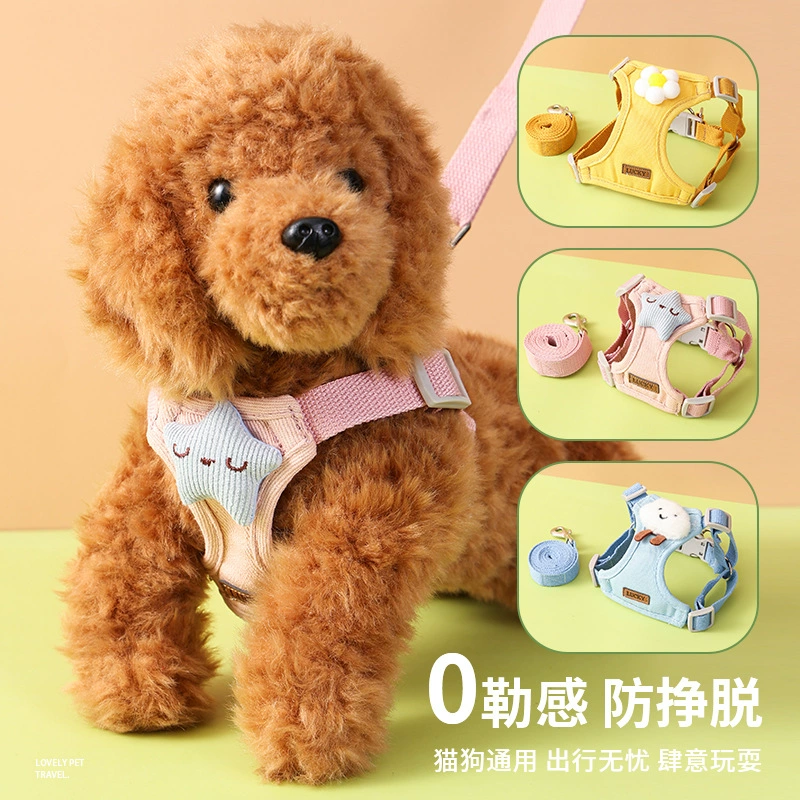 Свежий буксирный трос для домашних животных милый жилет для кошек выходит на свободу