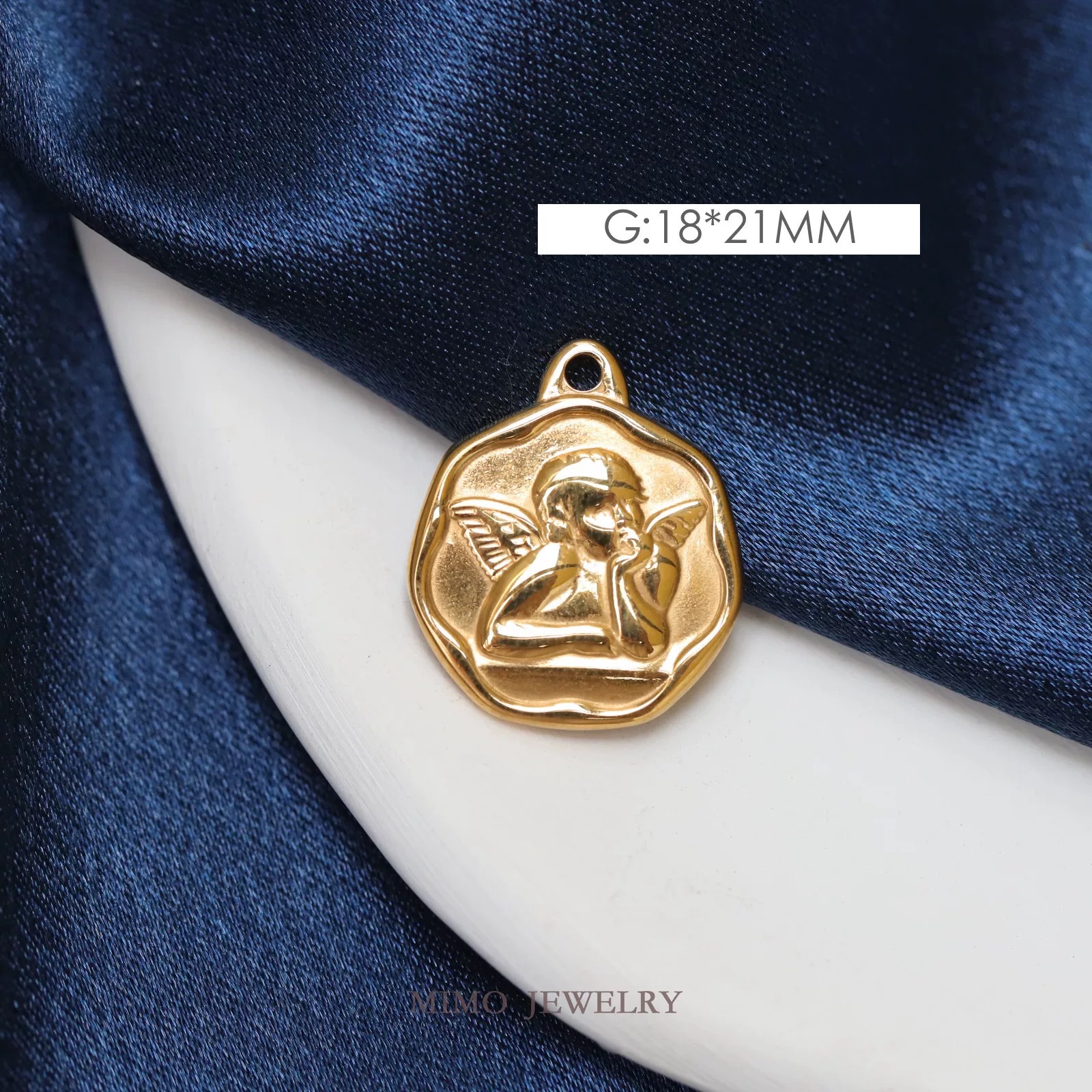 1 Pieza Acero Titanio Geométrico Forma De Corazón Mariposa Colgante display picture 12