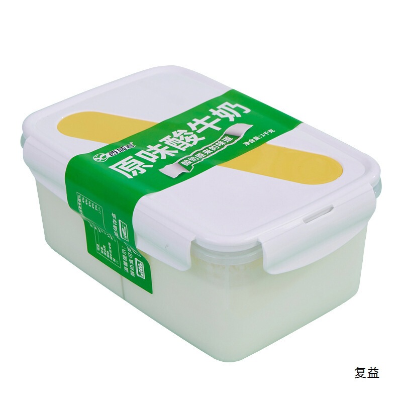 西域春酸奶新疆1kg方桶装+西域春奶皮子酸奶早餐营养低温酸奶批发|undefined