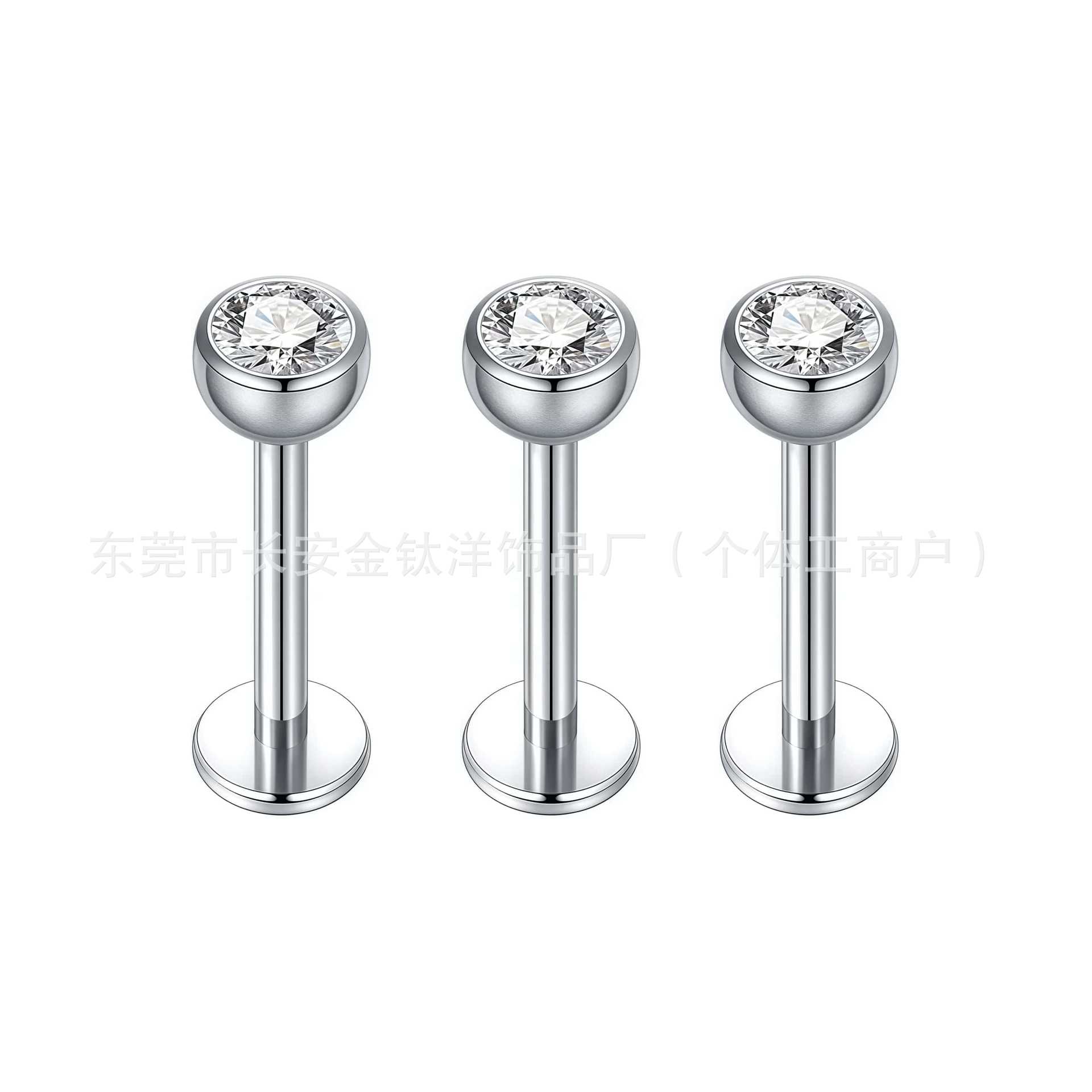Pointed titanium steel lip stud product view