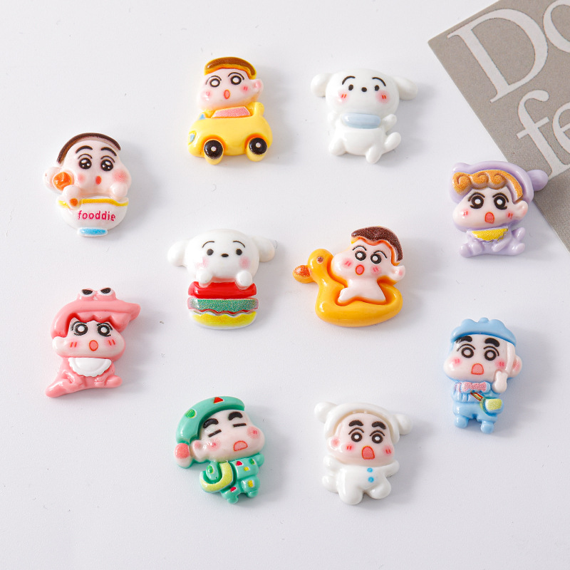 Estrella de dibujos animados DIY crema pegamento accesorios de resina teléfono móvil Shell material hecho a mano horquilla joyería de resina al por mayor