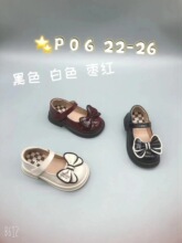 小灰熊儿童方口小皮鞋秋季新款童鞋女休闲防滑公主宝宝鞋P06批发