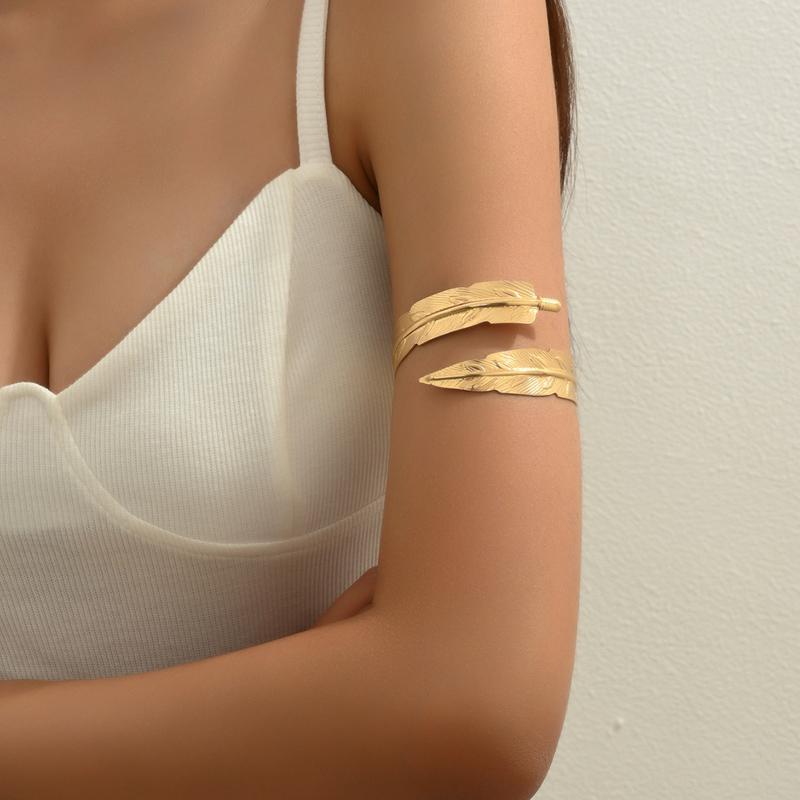 2025 New Cross-Border Dropshipping Personalized Street Style Armband Retro Feather Bracelet Cross-Border Dropshipping