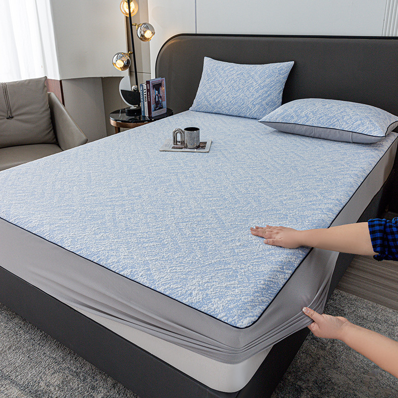 Sombrilla de cama de seda de hielo de verano pieza individual 2025 nueva cubierta protectora de colchón con todo incluido