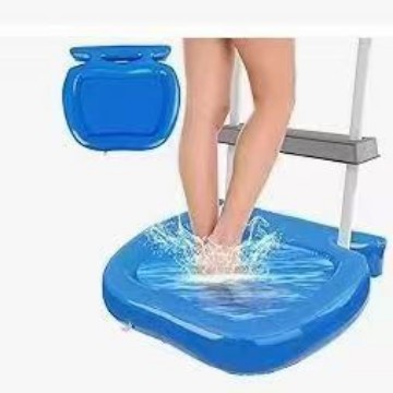 新款户外泳池洗脚盘支架游泳池充气洗脚垫泳池pvc托脚盘工厂现货