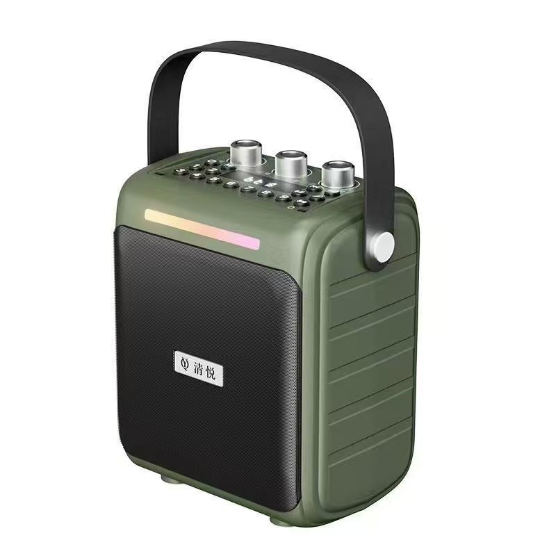 清悦S12 ワイヤレスBluetoothスピーカー スクエアダンス用スピーカー 重低音 USB高音質 サブウーファー 屋外対応|undefined