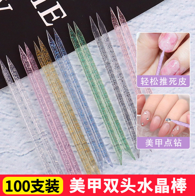 New Wearing Armor Tool Point Drill Rod Crystal Rod Nail Bar Double Head Push Dead Skin Beauty Makeup Tool Nail Bar Pocket New Wearing Armor Tool Point Drill Rod Crystal Rod Nail Bar Double Head Push Dead Skin Beauty Makeup Tool Nail Bar Pocket