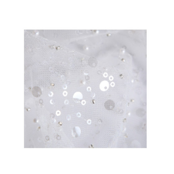 Bubble bead tube magic embroidered cloth wedding dress dress mesh fabric fashion sequin embroidered fabric women's clothing