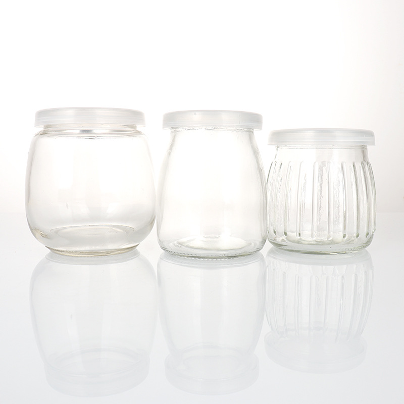 推薦透明玻璃布丁瓶大口布丁杯豎條紋慕斯杯果凍瓶烘培雙皮奶瓶子