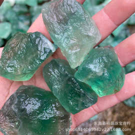 天然绿萤石原石 香薰石扩香石diy鱼缸消磁花盆摆饰水晶原石批发