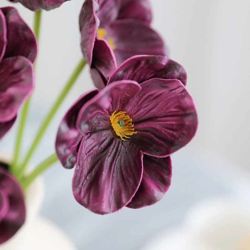 Simulated flower small single branch pu mini poppy flowers Wedding auditorium photography props home decoration ornaments artificial flowers