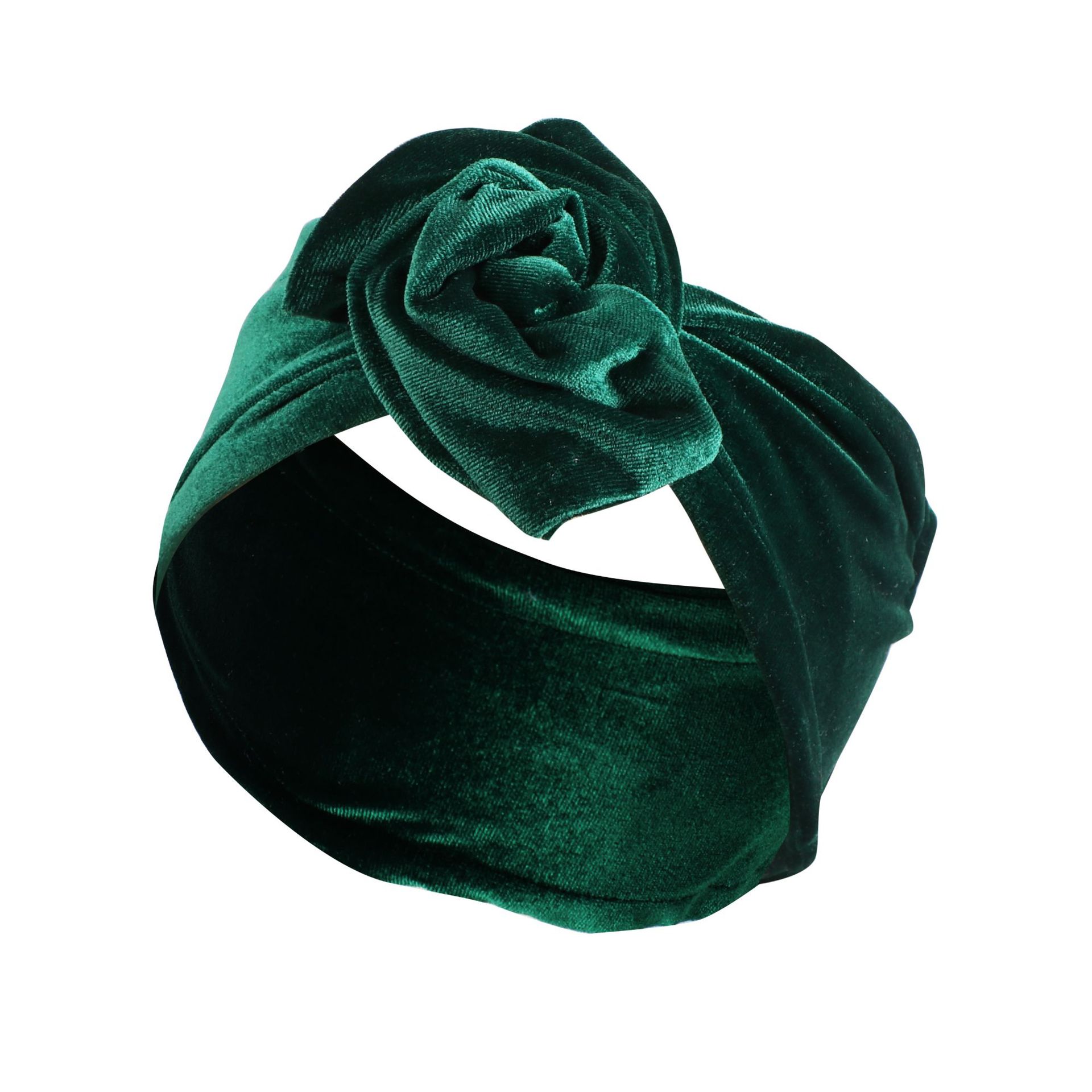 Streetwear Solid Color Flower Cloth Rib-knit Hair Band 1 Piece display picture 2