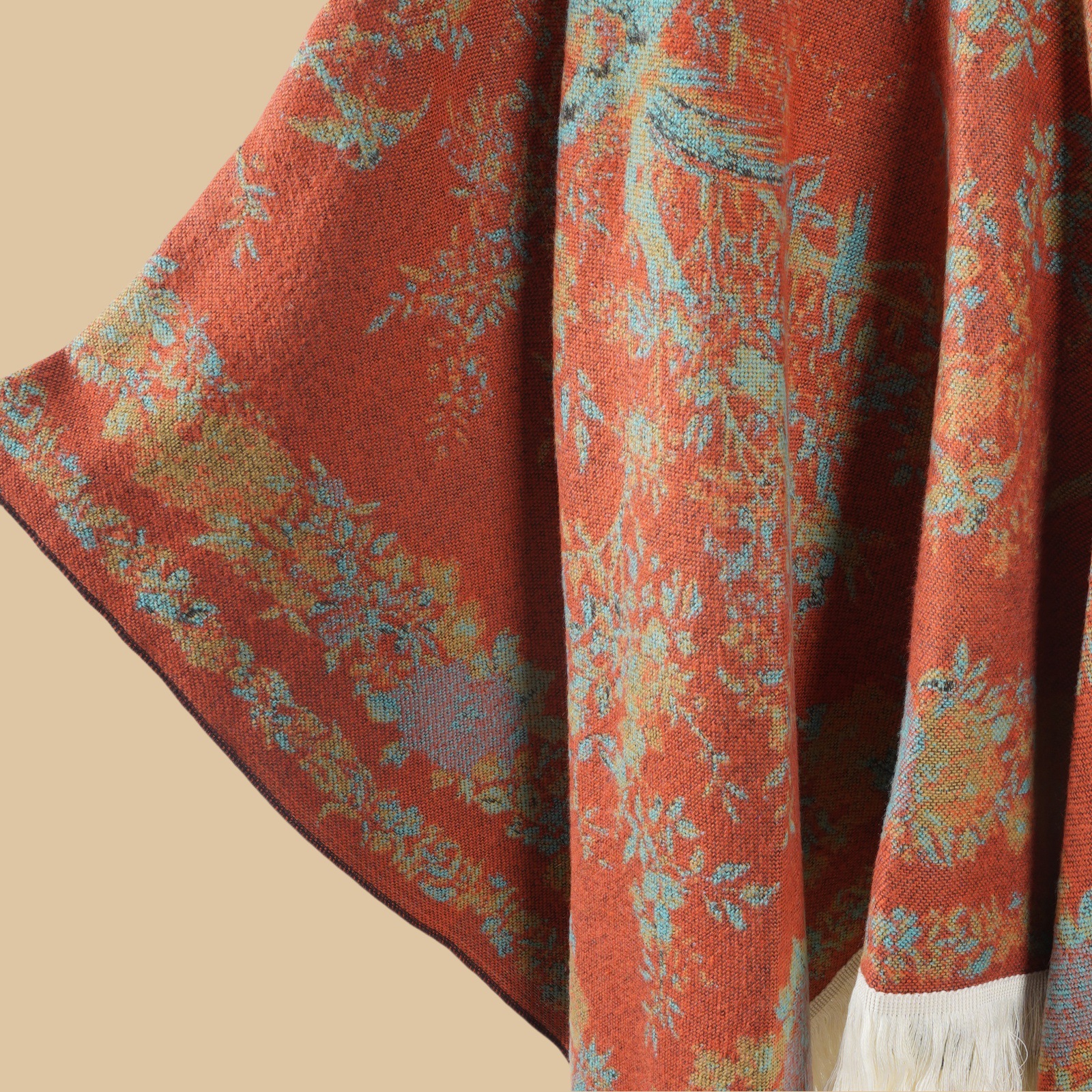 Damas retrógrado estilo nacional de lujo chal de viaje con una capa de capa de viaje del noroeste grande chal de horquilla nuevo